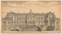 Elevation of a Garden Facade for a Small French Palace