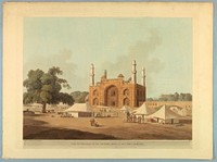 Gate of the Tomb of the Emperor Akbar, At Secundra, Near Agra, from "Oriental Scenery: Twenty Four Views in Hindoostan" by Thomas Daniell, British, 1749 - 1840