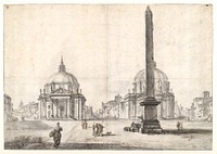 Piazza del Popolo, Rome by Jean-Baptiste Lallemand