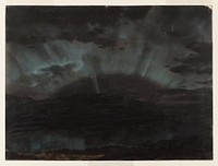 Aurora Borealis, Mt. Desert Island, from Bar Harbor, Maine by Frederic Edwin Church, American, 1826–1900