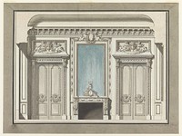 Wall Elevation for a Salon with Mantelpiece, Louis-Gustave Taraval