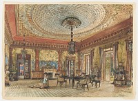 The Japanese Salon, Villa H&uuml;gel, Hietzing, Vienna by Rudolf von Alt