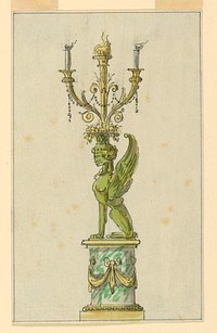 Drawing for a candelabrum