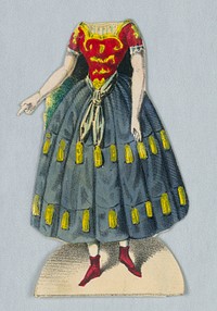 Jenny Lind Paper Doll Costume, Vielka from the opera "Vielka"