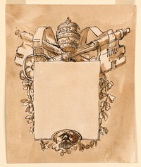 Frame for a papal inscription