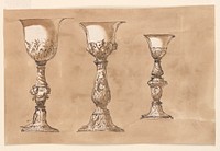 Three chalices by Giuseppe Barberi, Italian, 1746–1809