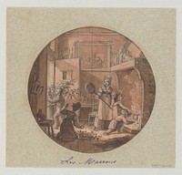 Design for a Painted Porcelain Plate, Les Marrons (Chestnuts) for the Service des Objets de Dessert (Dessert Service) by Jean Charles Develly