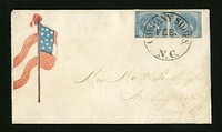 Confederate patriotic Valentine cover