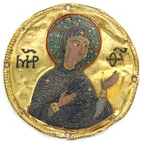 Medallion with the Virgin from an Icon Frame, Byzantine