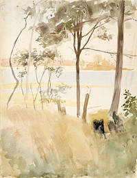 Seashore at haikko in autumn by Albert Edelfelt