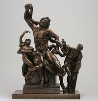 Laocoön group, a small sculpture modelled after an antique statue, 1838 - 1894