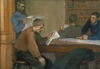 Reading room, 1899 by Magnus Enckell