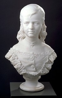 Portrait bust of a young girl, 1883 by Johannes Takanen