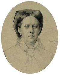 Portrait of the artist´s mother, 1877 by Albert Edelfelt
