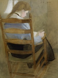 Girl reading (seated girl), 1904 by Helene Schjerfbeck