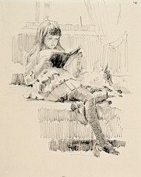 Berta edelfelt, study for the painting dear friends (berta and capi), 1883 by Albert Edelfelt