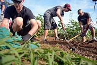 U.S. Coast Guard Digs a New Garden for House of Hope