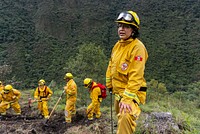 Forest firefighters park rangers of the Historic Sanctuary of Machu Picchu, in Cusco, Peru. January 20, 2020. (USDA Forest Service photo by Diego Perez) Original public domain image from Flickr