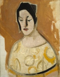 The fortune-teller (woman in yellow dress), 1926, Helene Schjerfbeck