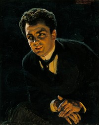 Portrait of the german actor rudolf rittner, 1895, by Akseli Gallen-Kallela