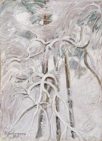 Snow-decked pine, 1919, by Pekka Halonen