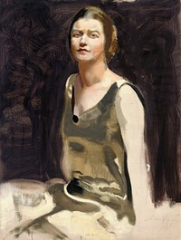 Study for a portrait of a lady (mrs. edith von bonsdorff), 1922, Antti Favén