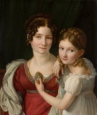 Portrait of a mother with her daughter, 1816 - 1823, Henri François Riesener