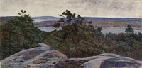 Landscape with a lake, 1875 - 1930, Ada Thilén