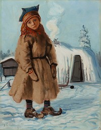 A lappish tepee ; lapp kota, 1909, Juho Kyyhkynen