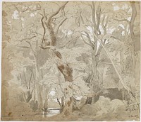 Grove landscape, copy after schirmer, 1868, Oscar Kleineh