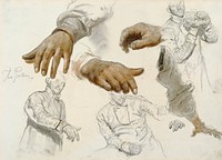 Figure and hand study, Ilya Repin