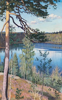 Lake in the wilderness, 1895, Väinö Blomstedt