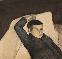 Reclining boy, 1892, by Magnus Enckell