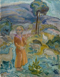 Shepherdess, 1915, Yrjö Ollila