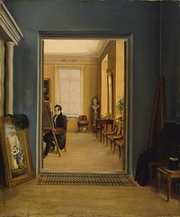 Self-portrait in a st. petersburg studio, 1830 - 1849, Berndt Abraham Godenhjelm