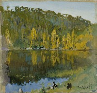 Forest pond, landscape study, 1894, Eero Järnefelt