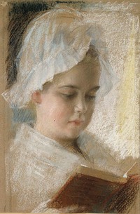 Portrait of berta edelfelt, study, 1880 - 1889, by Albert Edelfelt