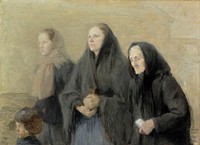 Churchgoers (easter morning), 1895 - 1900, Helene Schjerfbeck