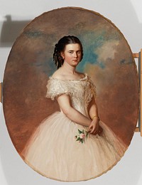 Portrait of miss maria emilia thunberg, 1859, Erik Johan Löfgren