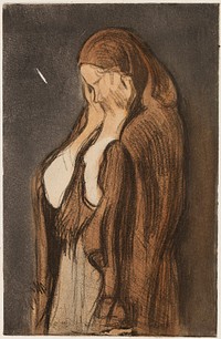 Crying woman, 1907, by Magnus Enckell