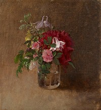 Flowers in a glass, 1873, by Albert Edelfelt