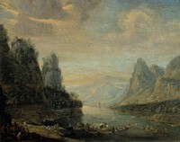 River landscape, 1645 - 1718, Jan Griffier