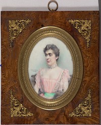 Miniature portrait of baroness delort de gléon the younger, 1894, Gunnar Berndtson