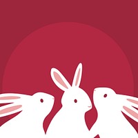 Year of Rabbit background, animal zodiac sign