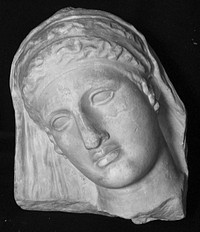 Grave relief.Female head