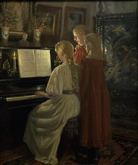 Children Singing by Michael Ancher