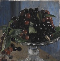 Cherries in a fruit bowl. Cività d'Antino by Poul Simon Christiansen