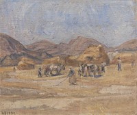 Threshing floor in Cività d'Antino by Karl Schou