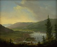 View towards Drammen, Norway by C. A. Lorentzen