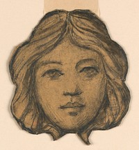 Head of a Woman (Project for Stained Glass), Francis Augustus Lathrop